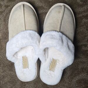 Alter'd State Ivory Faux Fur Lined Cozy Slippers Size 8.5 NWOT